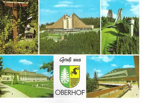 Ansichtskarte Gruß aus Oberhof, gelaufen 