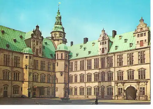 Ansichtskarte Kronborg, der Schlosshof (Dänemark), nicht gelaufen 