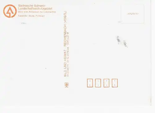 Ansichtskarte Sächsische Schweiz Landschaftsschutzgebiet - nicht gelaufen 