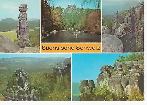 Ansichtskarte Sächsische Schweiz - gelaufen 1981