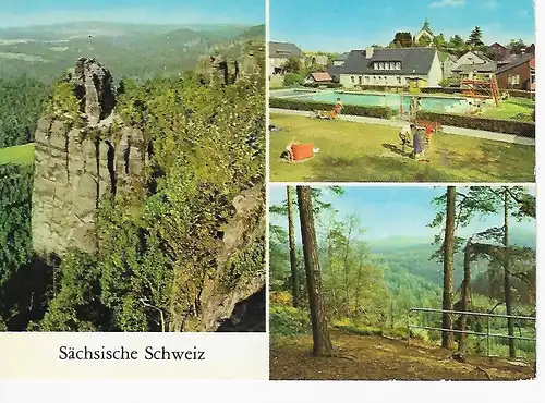 Ansichtskarte Sächsische Schweiz - gelaufen 1981