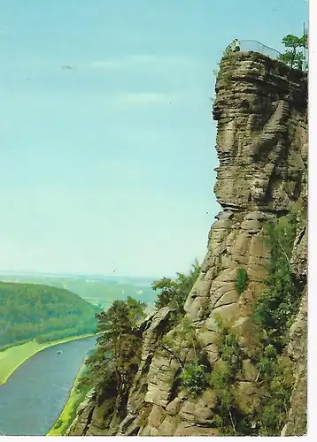 Ansichtskarte Sächsische Schweiz Basteifelsen - gelaufen
