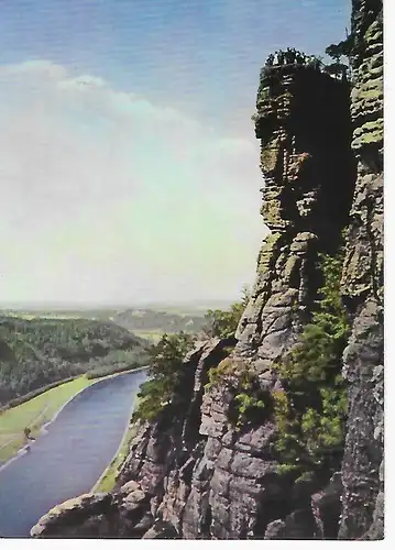 Ansichtskarte Sächsische Schweiz Basteifelsen - nicht gelaufen