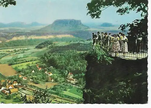 Ansichtskarte Sächsische Schweiz Blick von der Bastei - nicht gelaufen