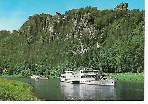 Ansichtskarte Sächsische Schweiz An der Bastei - gelaufen