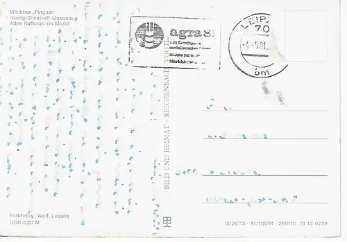 Ansichtskarte Messestadt Leipzig 1981 gelaufen