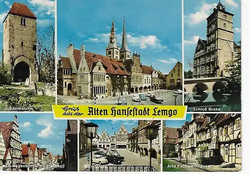 Ansichtskarte Alte Hansestadt Lemgo - gelaufen 1975