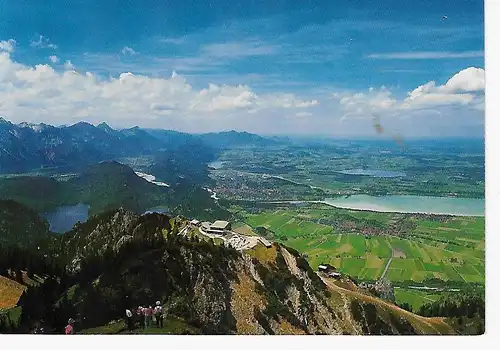 Ansichtskarte Blick vom Tegelberg auf Berstation und Füssener Land - nicht gelaufen