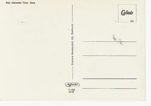 Ansichtskarte Das römische Trier - Dom - nicht gelaufen