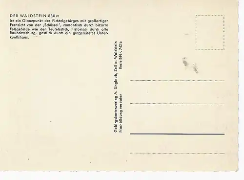 Ansichtskarte Der Waldstein - nicht gelaufen