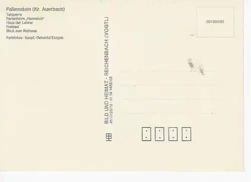 Ansichtskarte Falkenstein (Kr. Auerbach) - nicht gelaufen