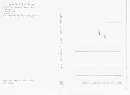 Ansichtskarte Gernrode (Kr. Quedlinburg) - nicht gelaufen