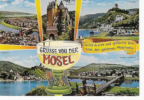 Ansichtskarte Grüsse von der Mosel - nicht gelaufen