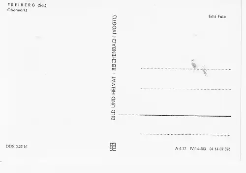 Ansichtskarte Freiberg (Sa.) - Obermarkt - nicht gelaufen