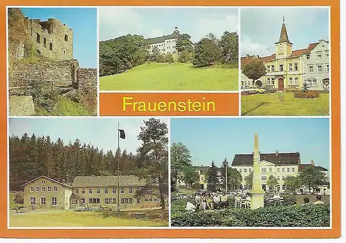 Ansichtskarte Frauenstein (Kr. Brand-Erbisdorf) - Staatlich anerkannter Erholungsort - nicht gelaufen