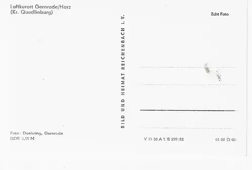 Ansichtskarte Luftkurort Gernrode / Harz  (Kr. Quedlinburg) - nicht gelaufen