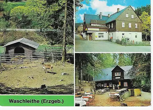 Ansichtskarte Waschleithe (Kr. Schwarzenberg) (Erzgeb.) - gelaufen 1983