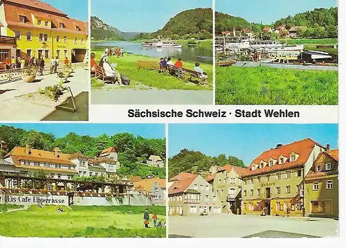 Ansichtskarte Sächsische Schweiz - Stadt Wehlen - gelaufen 