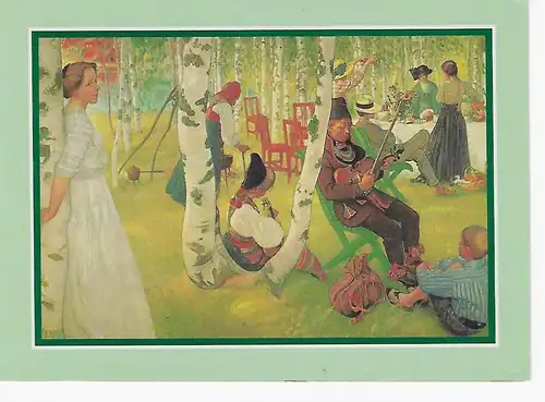 Ansichtskarte Carl Larsson - Frukost i det gröna - nicht gelaufen