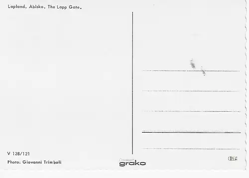 Ansichtskarte Lapland, Abisko, The Lapp Gate - nicht gelaufen