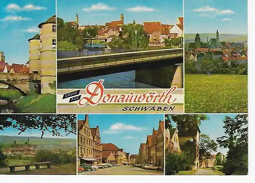 Ansichtskarte Donauwörth Schwaben - gelaufen 1973