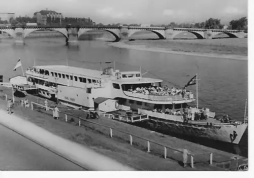 Ansichtskarte Dresden Weiße Flotte - gelaufen 1966