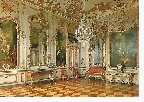 Ansichtskarte Potsdam - Schloß Sanssouci - Konzertzimmer  - beschrieben