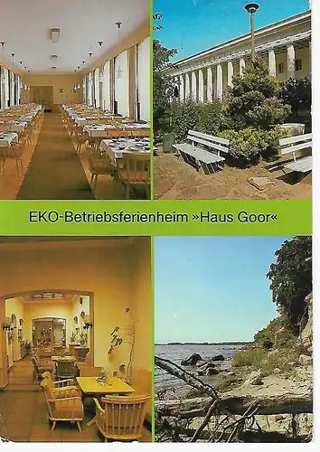 Ansichtskarte Putbus (Rügen) - EKO-Betriebsferienheim Haus Goor - 1987 gelaufen 