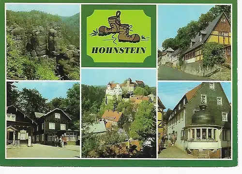 Ansichtskarte Hohnstein (Kr. Sebnitz) - gelaufen 1986