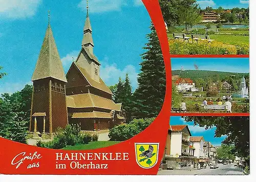 Ansichtskarte Hahnenklee im Oberharz - gelaufen 1992