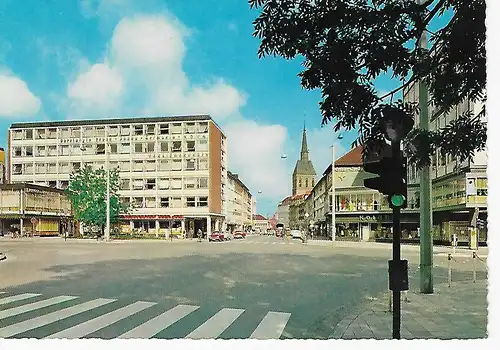 Ansichtskarte Hildesheim - Blick vom Hindenburgplatz in die Schuhstraße - nicht gelaufen