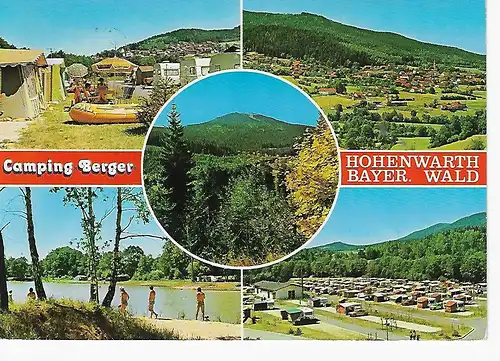 Ansichtskarte Camping Berger - Hohenwarth Bayer.Wald - gelaufen 1977