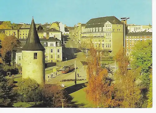 Ansichtskarte Plauen - Blick zum Otto-Grotewohl-Platz - nicht gelaufen