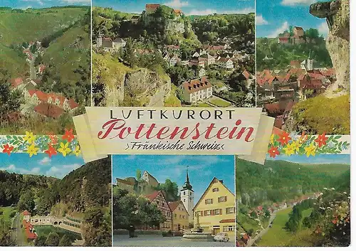 Ansichtskarte Luftkurort Pottenstein - Fränkische Schweiz - gelaufen 1984