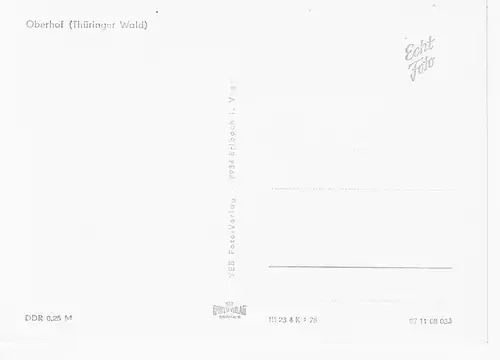 Ansichtskarte Oberhof -  nicht gelaufen 