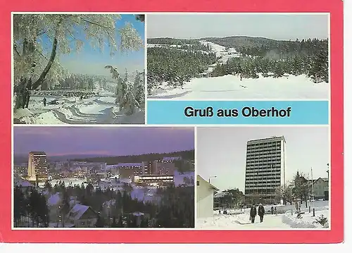 Ansichtskarte Oberhof (Kr. Suhl) - gelaufen 1989
