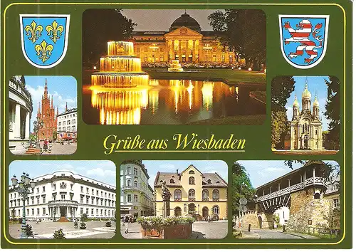 Ansichtskarte Grüße aus Wiesbaden - nicht gelaufen