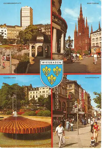 Ansichtskarte Wiesbaden - gelaufen 1989