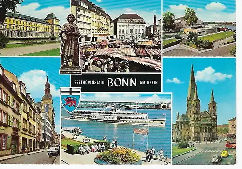 Ansichtskarte Beethovenstadt Bonn am Rhein - gelaufen 1978