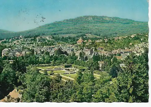 Ansichtskarte Baden-Baden - Panorama mit Gönneranalage - gelaufen 1960