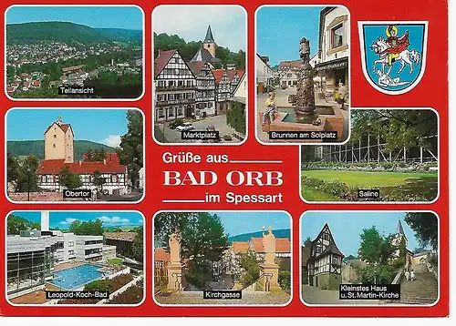 Ansichtskarte Bad Orb im Spessart - gelaufen 1994