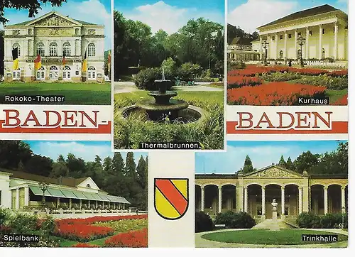 Ansichtskarte Baden-Baden - nicht gelaufen