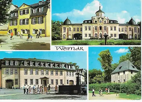 Ansichtskarte Dichterstadt Weimar - gelaufen 1980