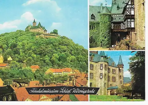 Ansichtskarte Wernigerode (Harz) - Feudalmuseum Schloß Wernigerode - nicht gelaufen 