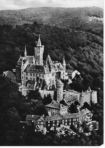Ansichtskarte Wernigerode (Harz) - Feudalmuseum Schloß - gelaufen