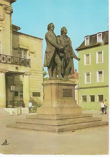Ansichtskarte Weimar - Goethe - Schiller - Denkmal - nicht gelaufen 