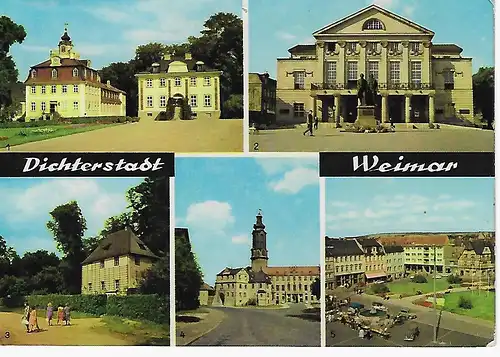 Ansichtskarte Dichterstadt Weimar - gelaufen 