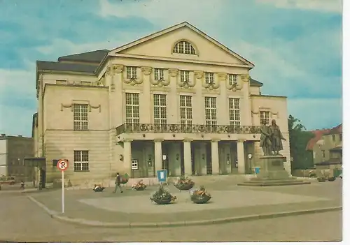 Ansichtskarte Weimar - Nationaltheater - gelaufen 1966