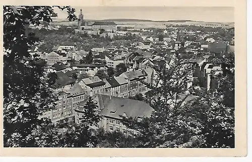 Ansichtskarte Weida / Thüringen - Gesamtansicht - gelaufen 1957