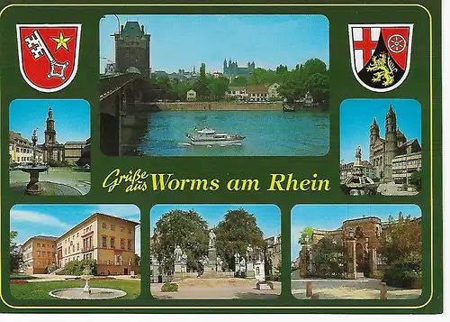 Ansichtskarte Worms am Rhein - nicht gelaufen